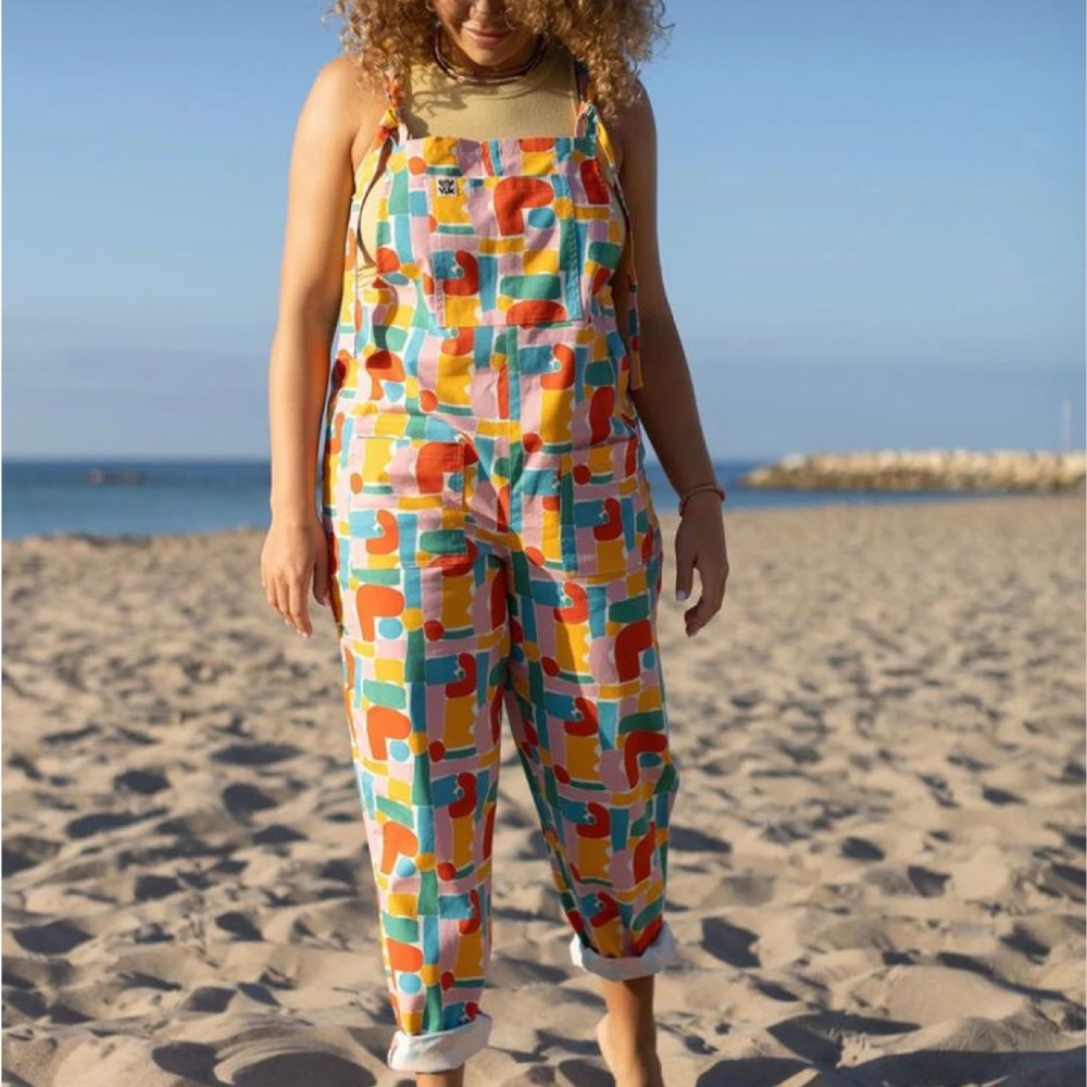 Lucy & Yak Original Dungaree: ORGANIC COTTON Claire Ritchie X Yak—US 4L. Unworn